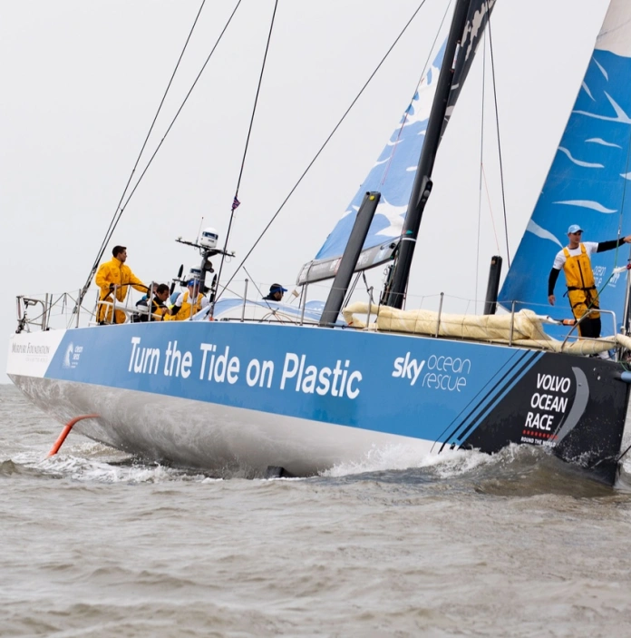 Llun o gwch yn y Volvo Ocean Race, Leg Depart, 2018