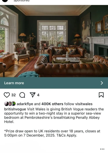 Vogue - Hysbyseb Instagram (Saesneg yn unig)