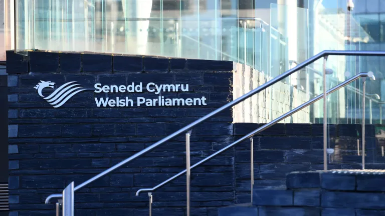 Entrance to the Senedd